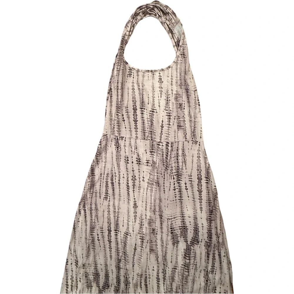 Elegant Cream and Brown Maxi Dress - Picture 6 of 10